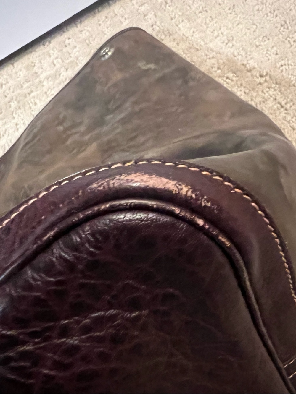 Vintage Hermès Amazonia leather Large Brown garden party Tote Bag - Picture 7 of 14